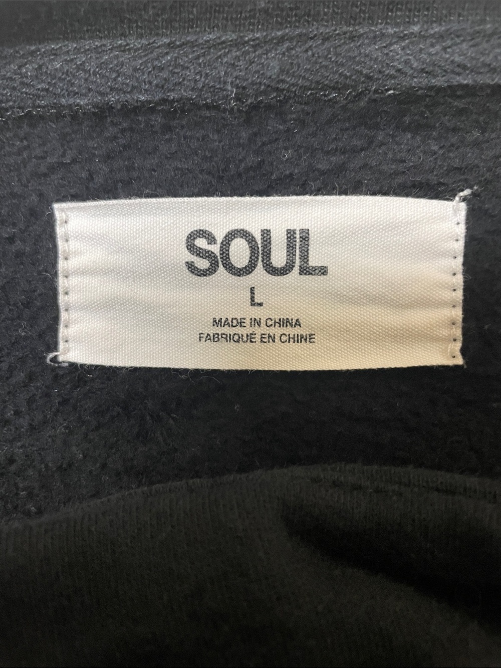 soulcycle Black Embroidered Crewneck Sweatshirt with Side Zippers - Size Large - Picture 2 of 8